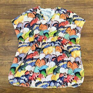 Stella Cove orange Butterfly printed kaftan coverup dress 10yrs